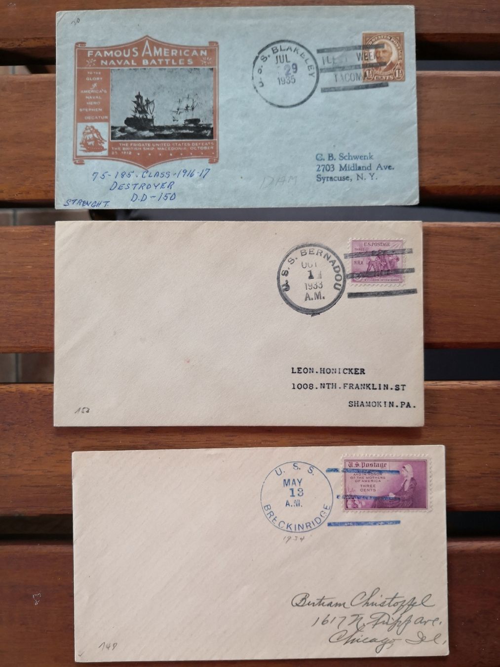 Tutti i francobolli: USS Kriegsschiffe Post  – Usato da Berikon venduto da Truk56 3