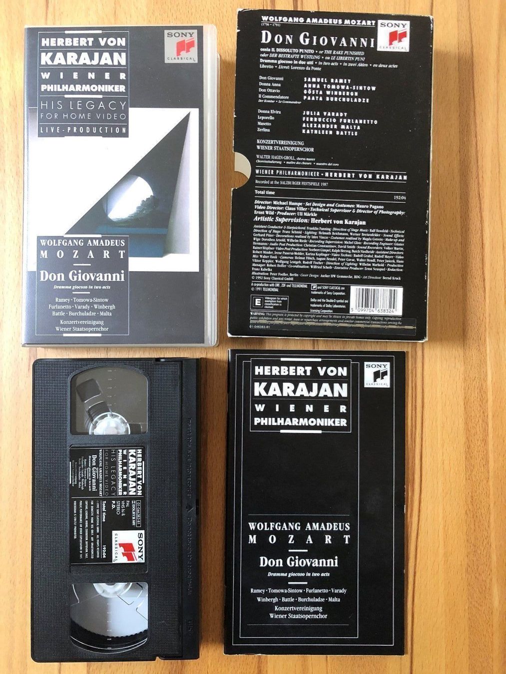 Tutti i VHS: VHS Mozart Don Giovanni Karajan Live – Usato da Basel venduto da Cambes 2