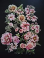 Lot d'autocollants fleurs motif floral état neuf