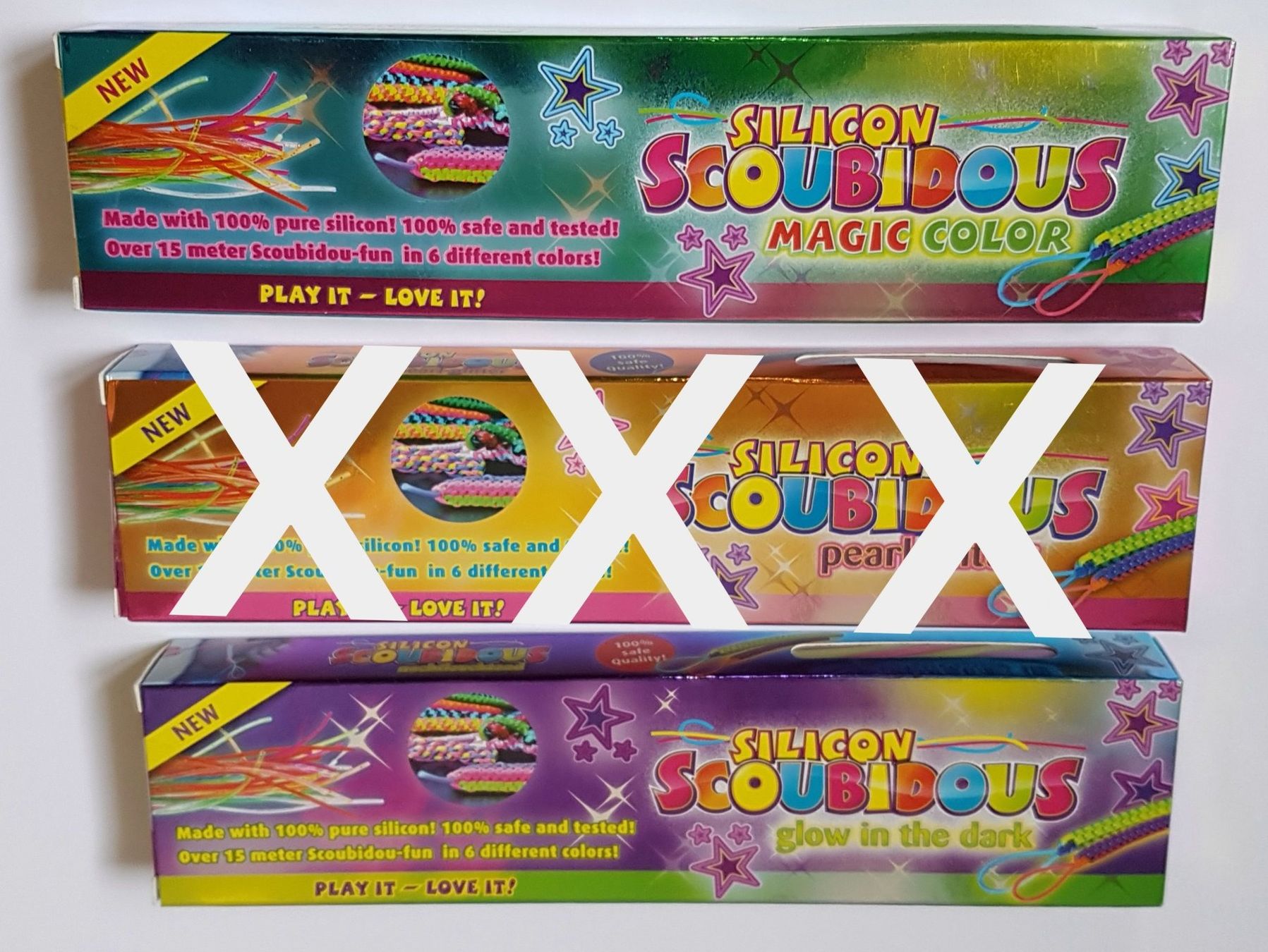 Kit bricolage: Silikon SCOUBIDOUS 2 Sorten à 15 m / NEU – Nuovo e nell'imballaggio originale da Dürrenäsch venduto da Bastelnde 1