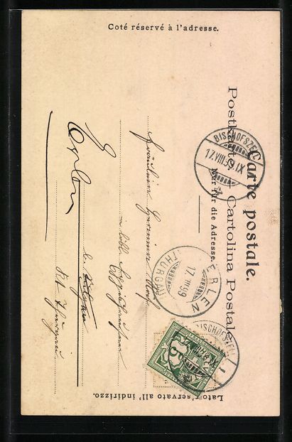 Cartoline postali: Litho Glarus, Ortsansicht hinter Tuchh – Usato da Berlin venduto da bartko-reher 1