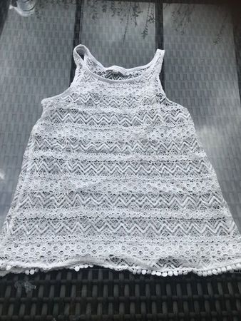 Mädchen Top weiss gehäkelt 152