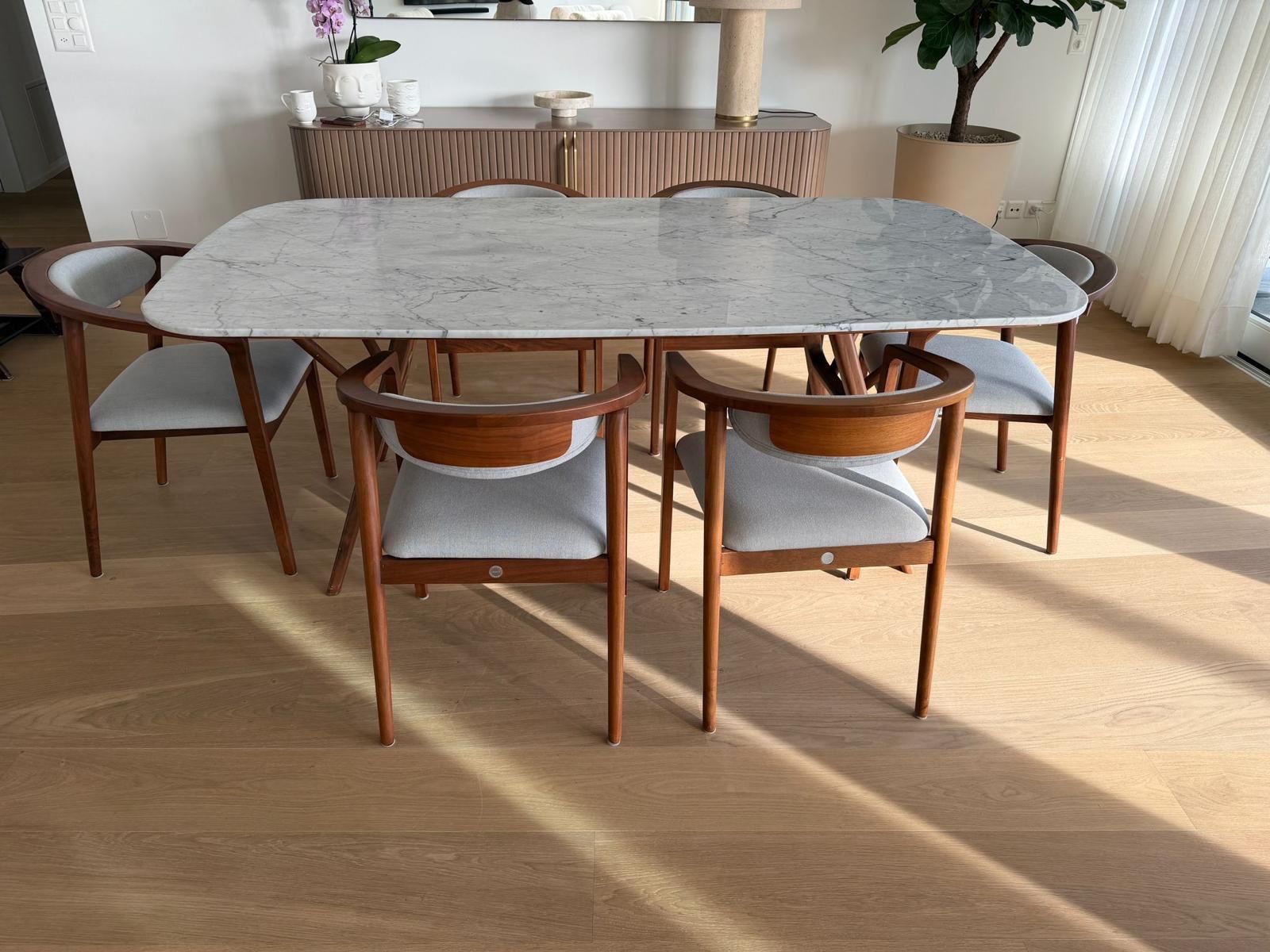 Set di tavolo e panche: Marmor Tisch mit Stühlen – Usato da Herrliberg venduto da nba_xl97 5