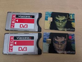 2x Viaccess PCMCIA sowie 2x Karte
