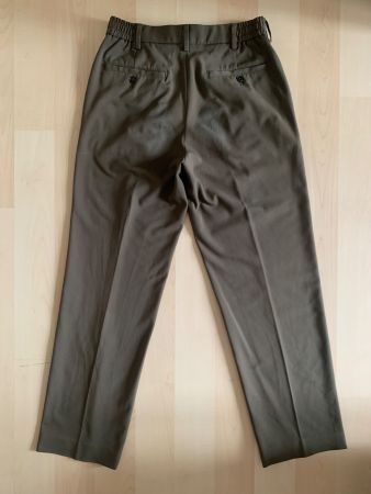 Uniqlo Men's Green Pleated Wide Leg Trousers Small W27-30in