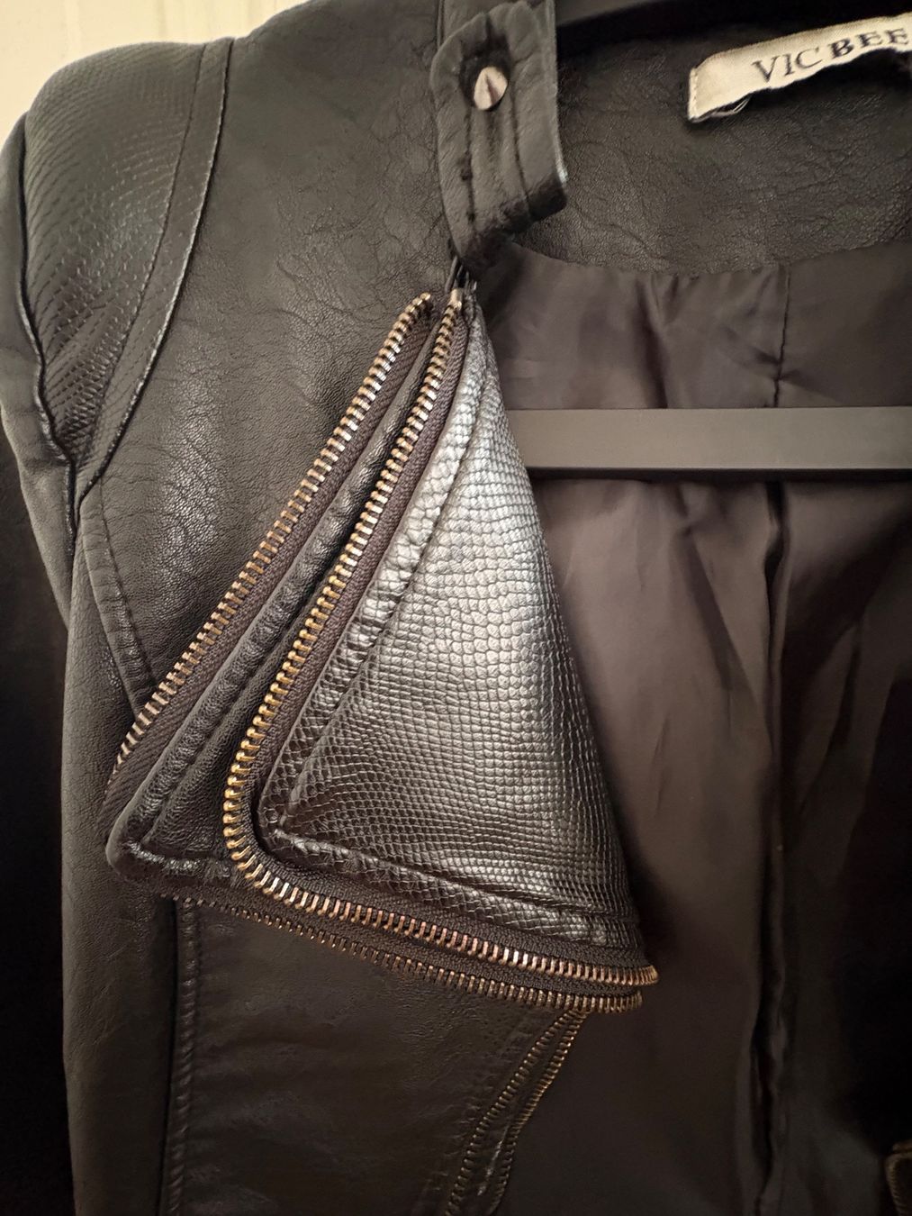 Giacche: Damen Kunstlederjacke VICBEE schwarz Grösse S – Usato da Lausanne venduto da kasiabkasiab 3