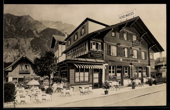 Ansichtskarten: Kandersteg, Hotel und Pension Edelweiss – Gebraucht aus Berlin von bartko-reher