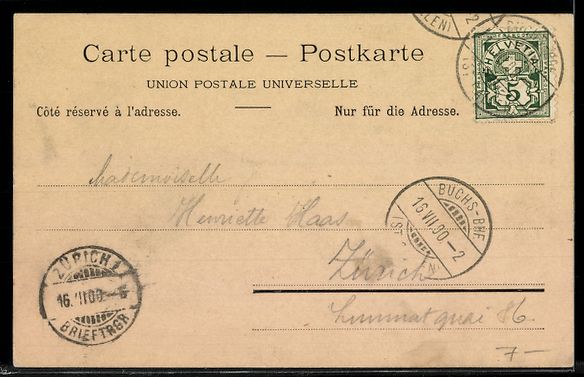 Cartoline postali: AK St. Gallen, Teilansicht mit Kirche – Usato da Berlin venduto da bartko-reher 1