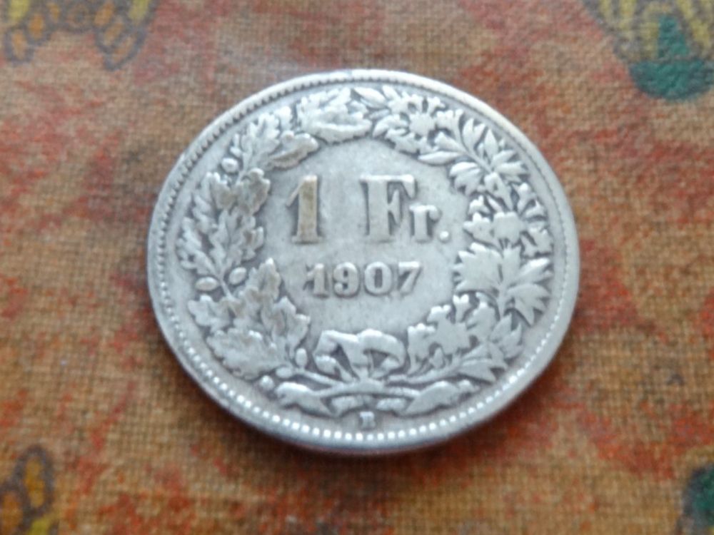Alle Münzen: 1 Fr. 1907  (Y) – Gebraucht aus Romanel-sur-Lausanne von Swift13