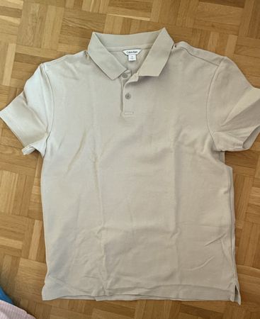 Calvin Klein Polo Shirt, Men's, Size L, Beige, Great Deal!