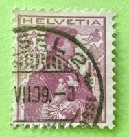  Nr.122 Brustbild der Helvetia mit Schwert GESTEMPELT    