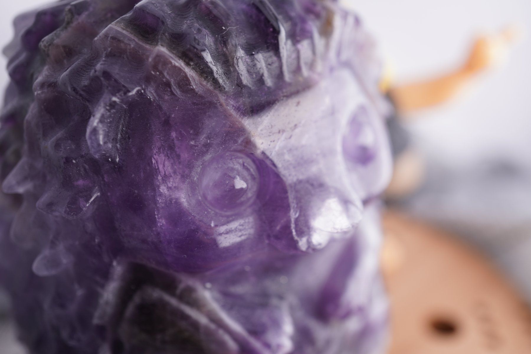 Mineralien & Heilsteine: Chevron Amethyst Igel  Mega Süss  7cm x6cm – Neu und originalverpackt aus Eschenbach SG von topstone 5
