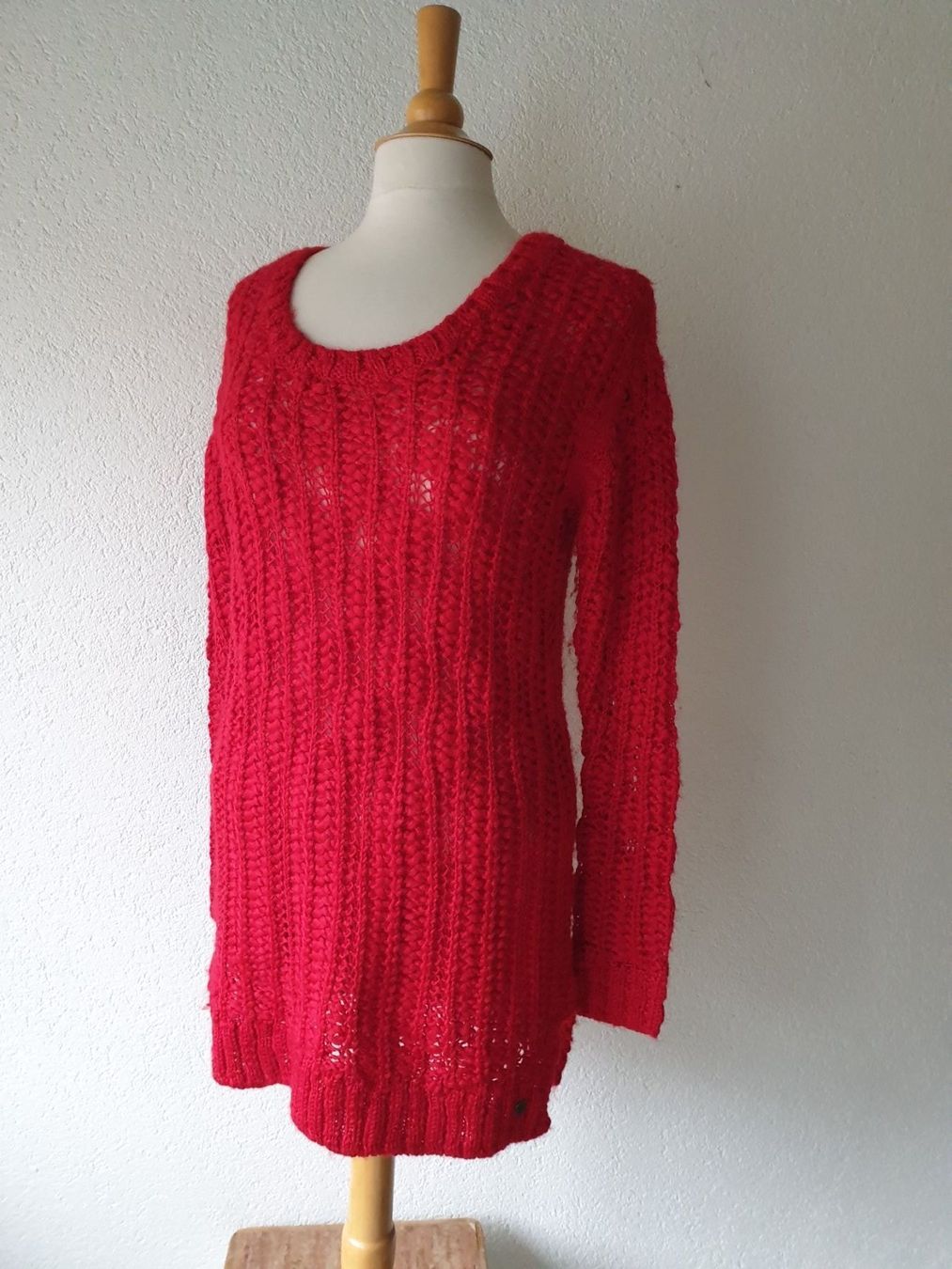 Maglioni & Felpe: DEPT LONGPULLI PULLOVER XS S ROT WOLLE 36 34 STRICKPULLI TOP – Usato da Elsau venduto da the-colorful-side 4