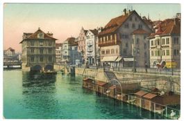 AK Zürich, Rathausquai Zunfthäuser