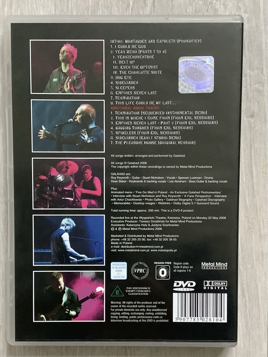 Tutti i DVDs: Progressive Rock—GALAHAD DVD – Usato da Arcegno venduto da Denni 1