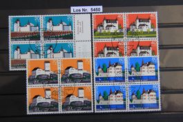 PP 1977 Serie Viererblöcke mit Ortsstempel          Los 5450