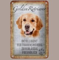 🔥 GOLDEN RETRIEVER Blechschild 🎀 12x18cm OVP 🔥