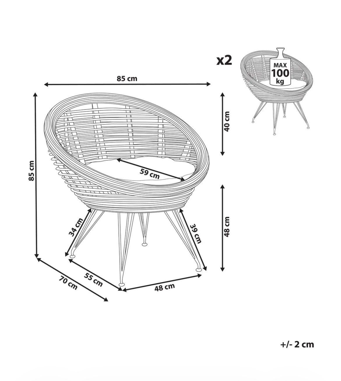 Sessel: 2-Set Loungesessel Bambus – Gebraucht aus Zürich von Madita_auf_der_Erbse 7