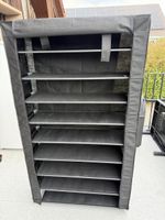 Schuhschrank Stoff schwarz mit 8 Ablagen guter Zustand
