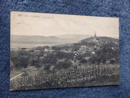 Wil,ZH,Lichtdruck,Dorf,Rebberg,Wümet,Kirche,1912