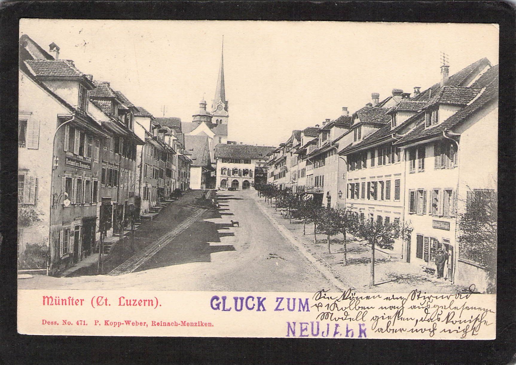 Cartoline postali: Münster LU , gel. 1903 – Usato da Reichenburg venduto da Pipo-67