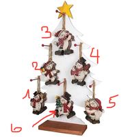 Baumschmuck süsse Weihnachtsfiguren aus Holz
