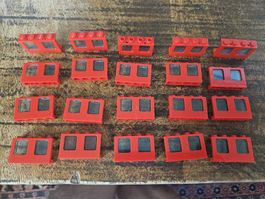 lego lot de 20 Red Window 1 x 4 x 2