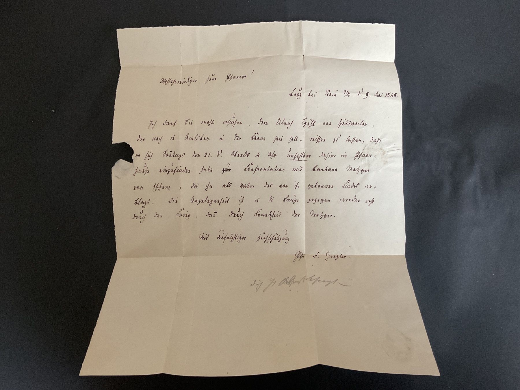 Tutti i francobolli: 1848 Faltbrief von Stein mit Inhalt – Usato da Rheinfelden venduto da ricci62 2