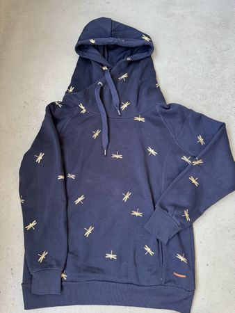 Damen Hoodie ONLY dunkelblau Grösse L mit Libellenmuster