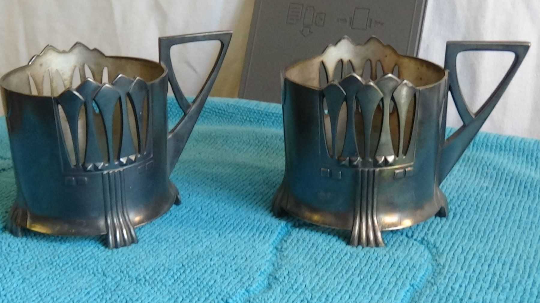 Tazze: Jugendstil Teetassen mit Halter WMF – Usato da Wiedlisbach venduto da Bobesch10 5