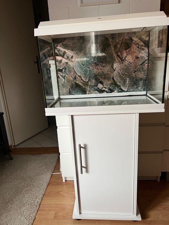 LYYAB Aquarium Hintergrund Aufkleber Blau-Weiß Farbverlauf 75x50cm - Wasserdicht PVC Für Terrarium