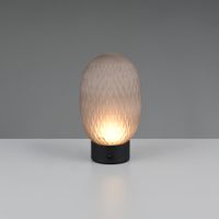LED Tischleuchte, Glas, Akku, 21 cm Höhe