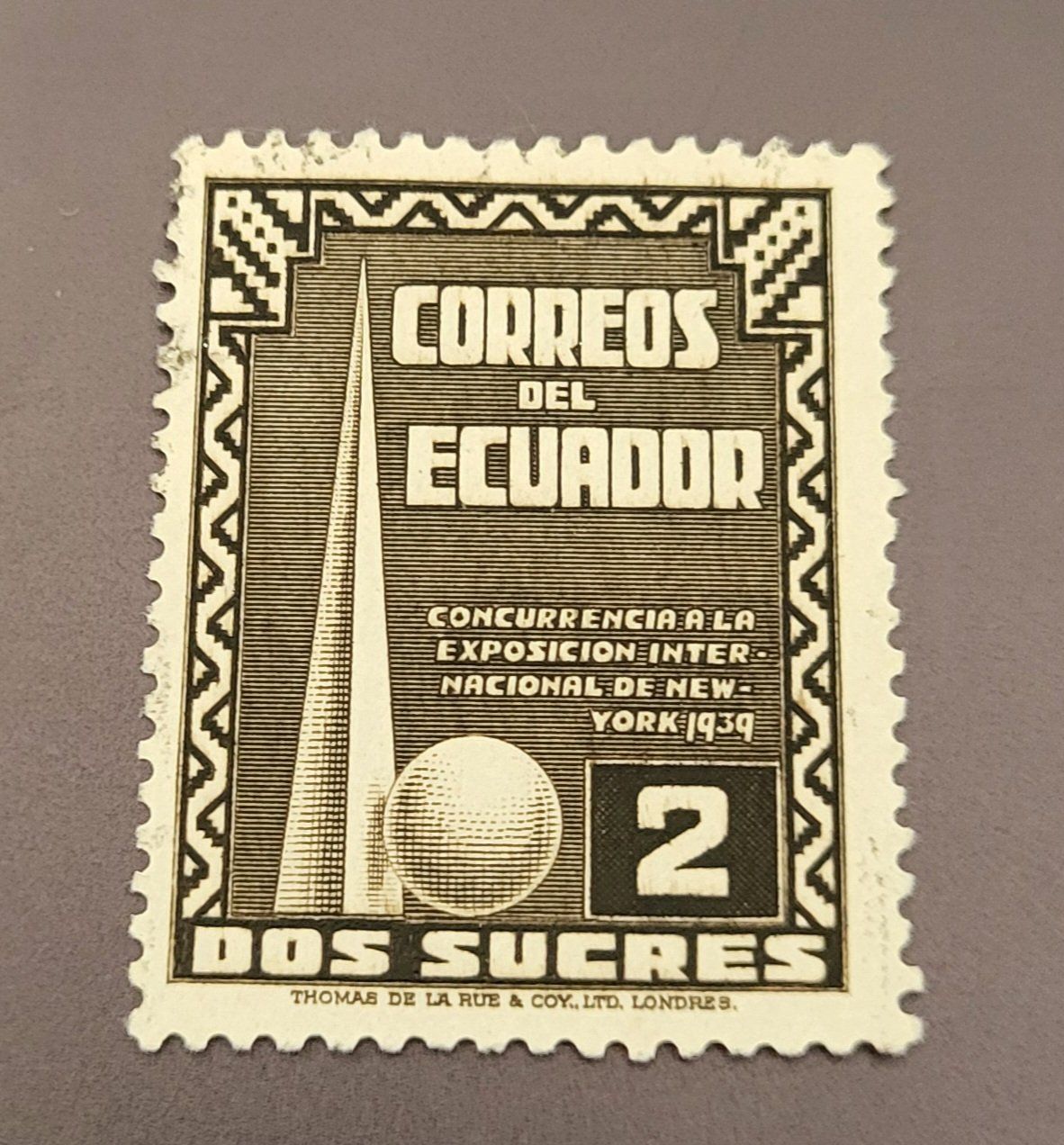 Tutti i francobolli: Ecuador 1939 alte briefmarke – Usato da St Gallen venduto da Stampsalshobby