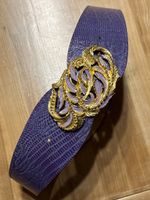 Leder Gurt Taliengurt violett
