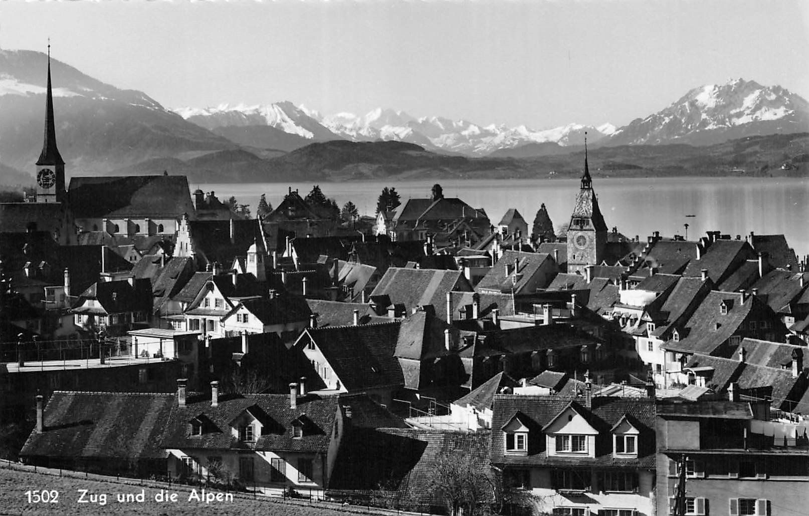Cartoline postali: 2x Zug gegen Zugerberg – Usato da Ottikon b.Kemptth. venduto da Neptun1974 2