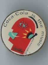 Coca-Cola Plaketten & Abzeichen: Coca-Cola Pin "is the music" – Gebraucht aus Zürich von t24_de