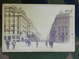 Antikes Photo auf Karton / Geneve - Rue Du Mont Blanc / 1900