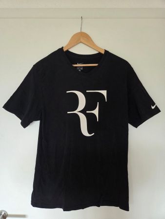 Nike Roger Federer RF Tennis T-Shirt Schwarz Gr L 363675-010