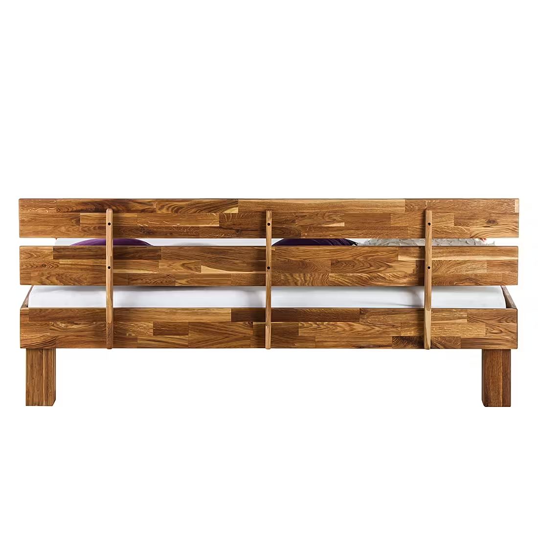 Letti: AresWOOD Solid Oak Bed 160×200 cm + Slatted Base – Usato da Horgen venduto da ole_yfv9 1