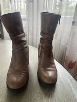 Braune Lederstiefel / Stiefeletten  Grösse 37
