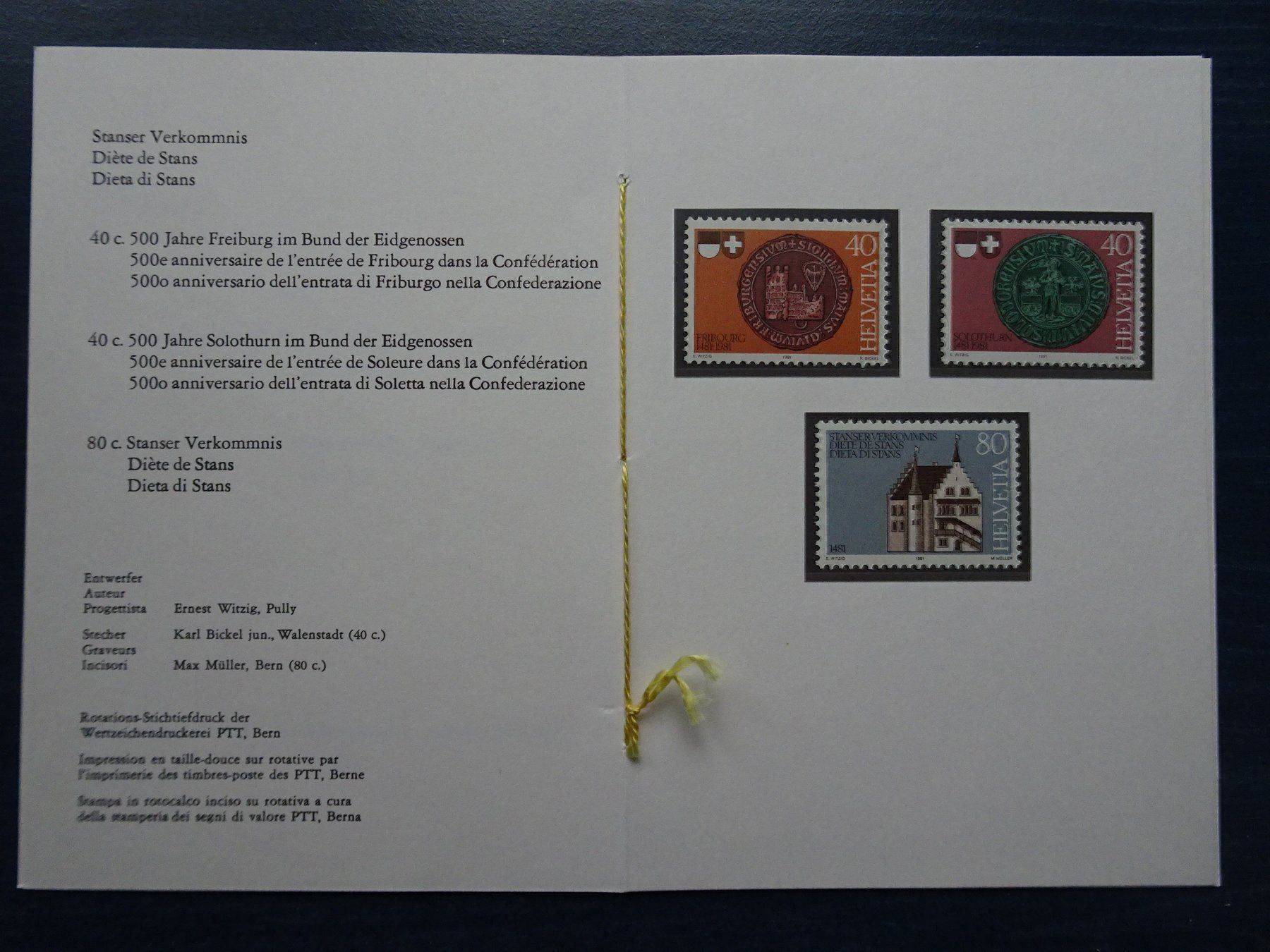 Tous les timbres: 1981** – Neuf (Voir description) à Aadorf par Chnorli-Furz 1