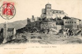 Sion  VS  -   Cathédrale de Valère      en 1911