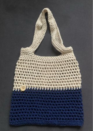 Handmade Crochet Bag - Stylish Summer Tote with Button