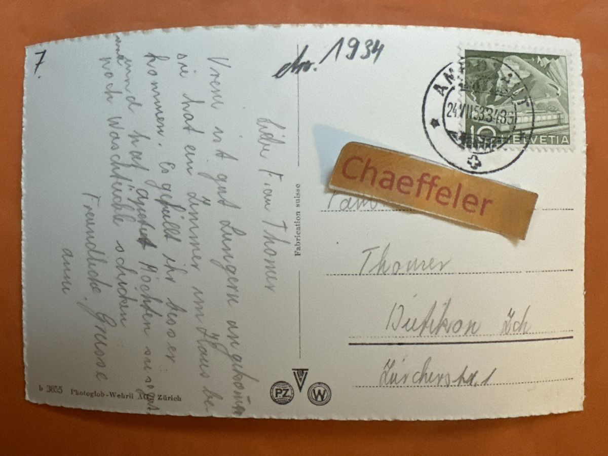 Cartoline postali: 1934 Sarnensee, Seeweg mit Pilatus – Usato da Zürich venduto da Chaeffeler 1