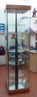 Glasvitrine, ESG Glas, Kirsch, Halogen (54cmx52cmxH.200cm)