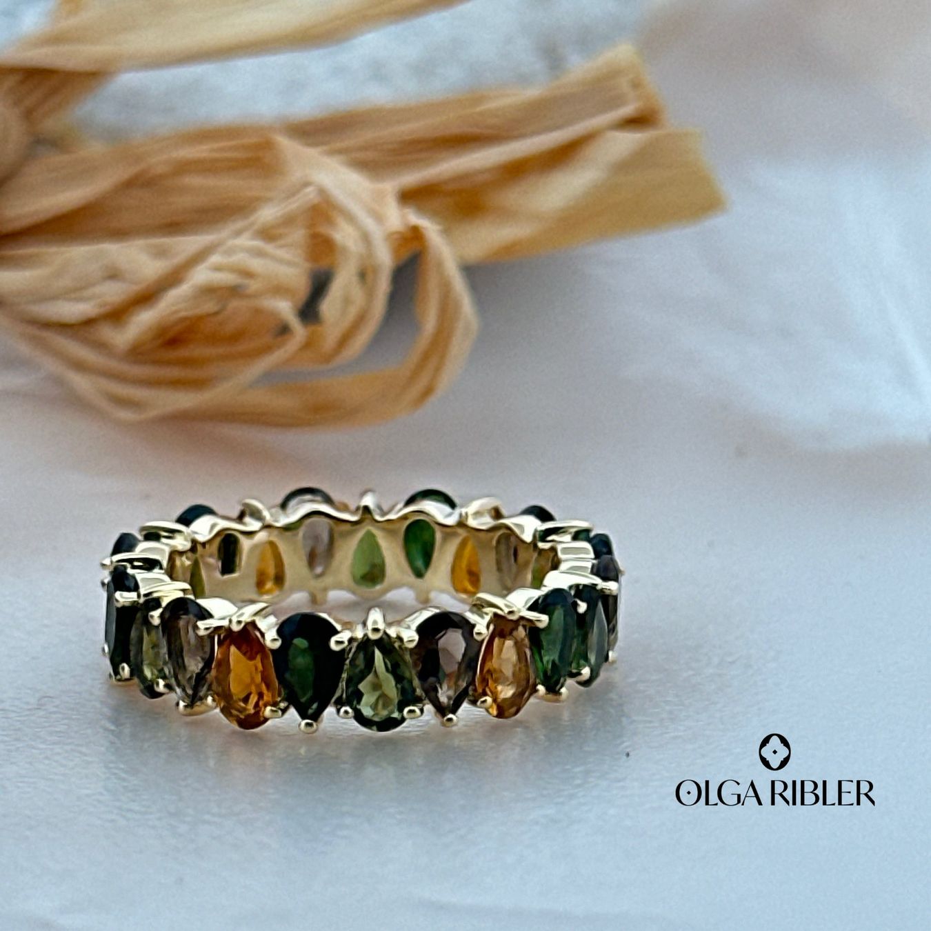 Olga Ribler Anelli: Memory Ring Sterling Silber 925,Multiturmaline, Grösse 56 – Nuovo (secondo la descrizione) da Luzern venduto da byolgaribleroutlet