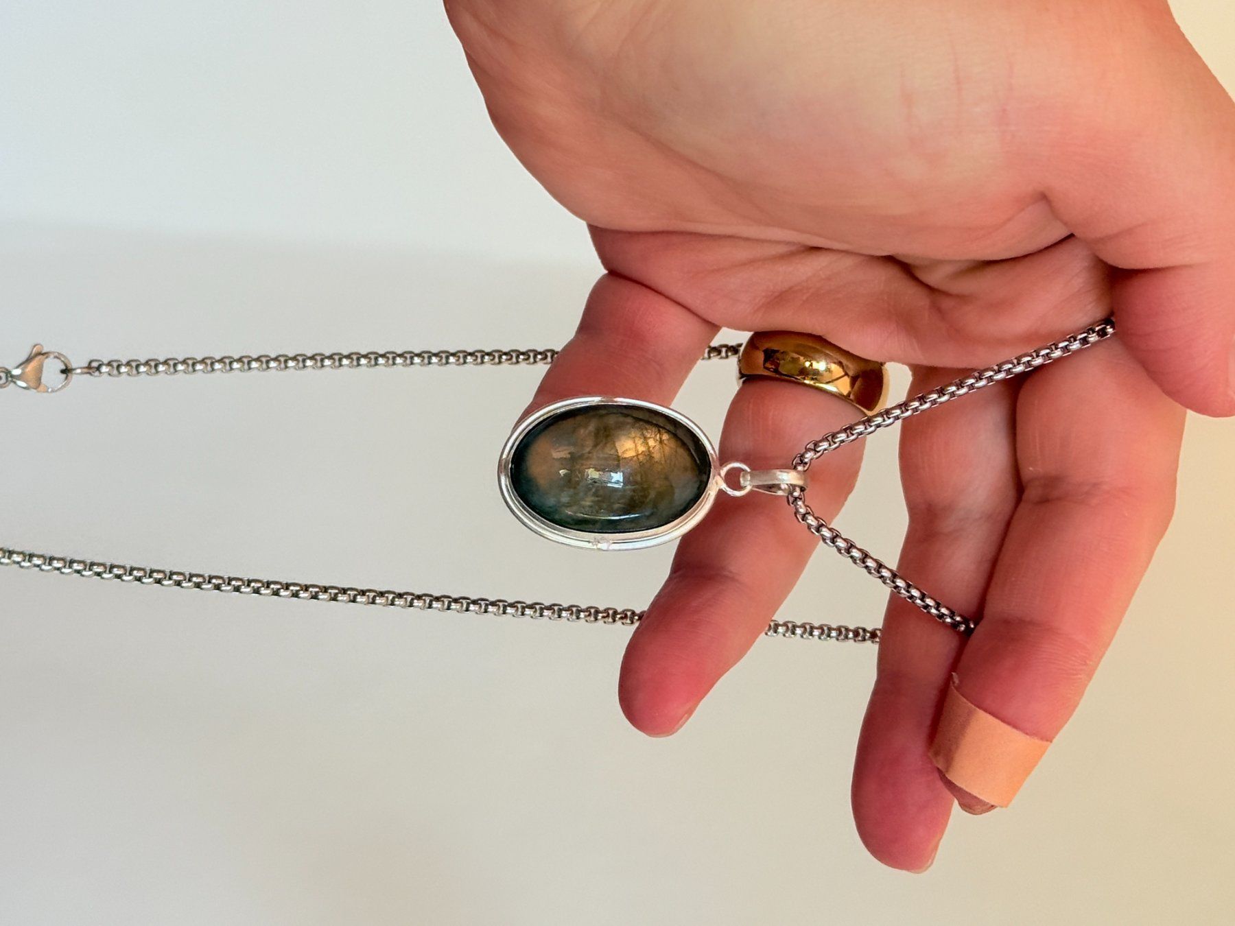 Catenine: Collier avec pierre labradorite véritable✨ – Nuovo e nell'imballaggio originale da Genève venduto da AWWA 8