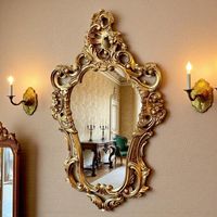 Sehr dekorative exquisite Wandspiegel goldig  NEU