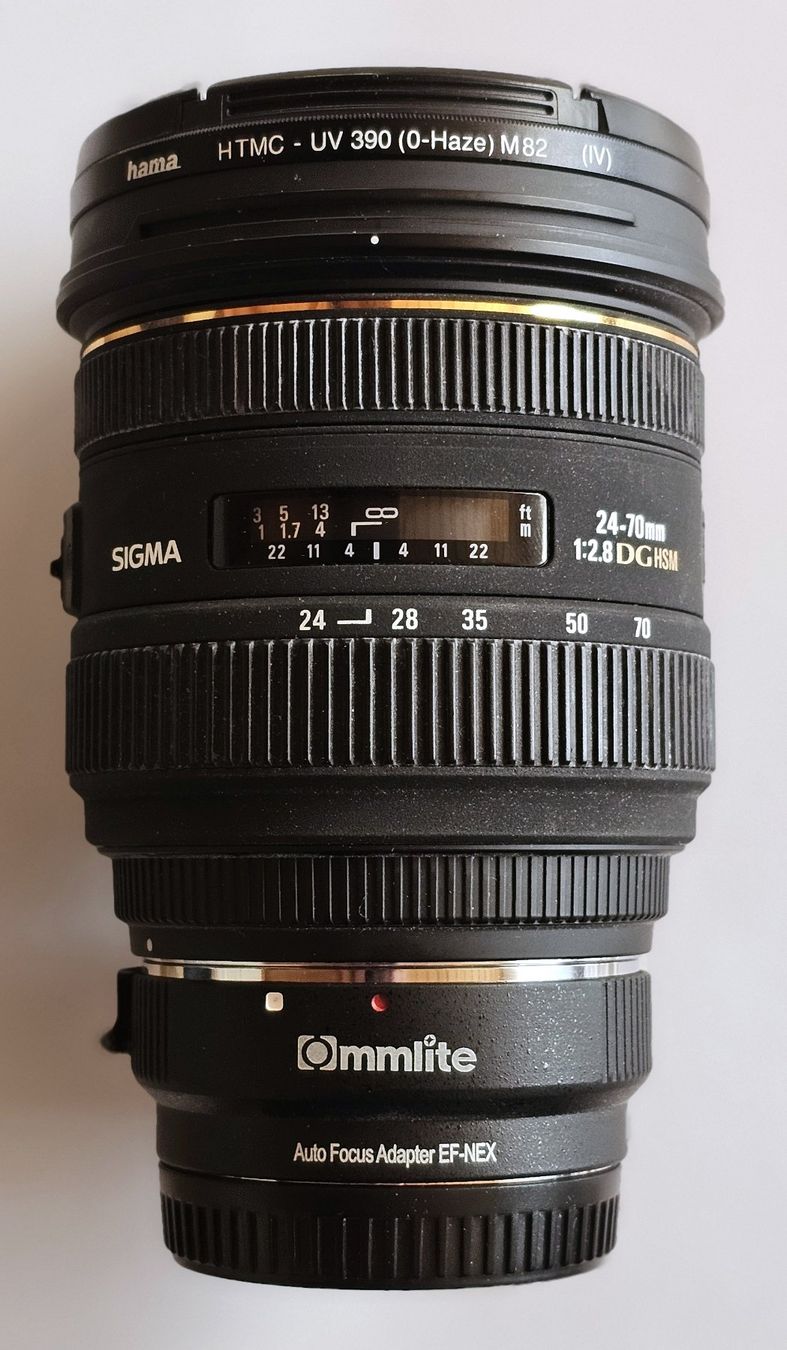 Sigma 24-70mm f/2.8 EX DG HSM, Sony Adapter, var. ND Filter (D'occasion ...