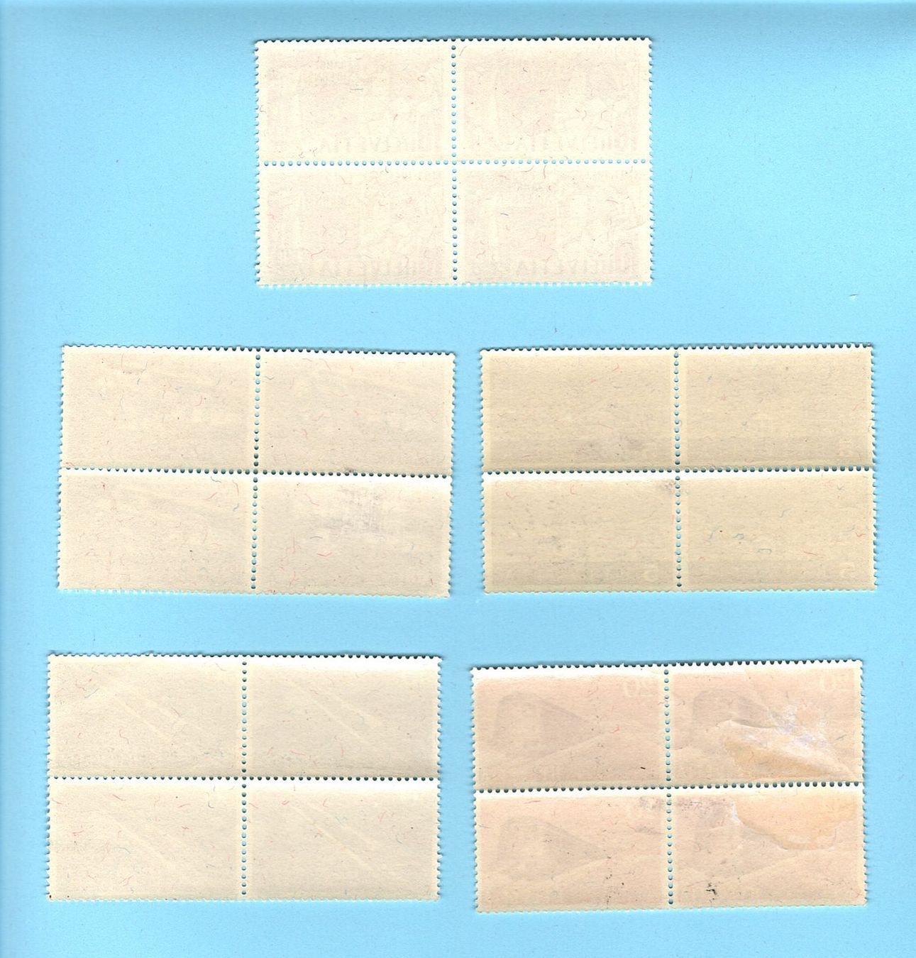 Tutti i francobolli: CH-Briefmarke, Vierer Blocks 1941, 1947 – Usato da Wald ZH venduto da solda86ld 1